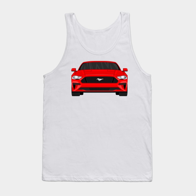 MUSTANG RED Tank Top by VENZ0LIC